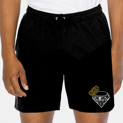 Kings Diamond Black fleece gym shorts