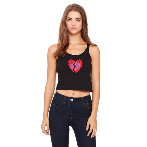 Heartbreaker Black Poly-cotton crop top